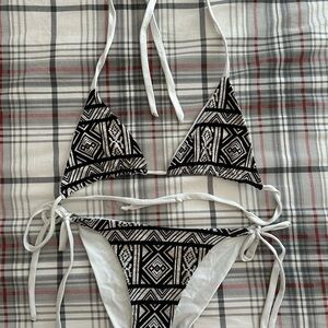 Black and White Aztec Bikini